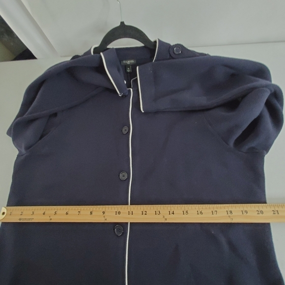 Talbots Military Inspired Knit Jacket Size 1X Cotton Blend Long Sleeve Sweater - Picture 7 of 12